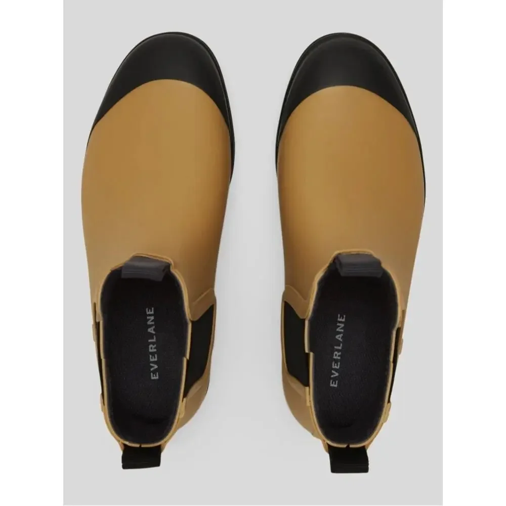 Everlane Golden Oak Tan Chelsea Rain Boots Lug Sole Waterproof Size 8 NWOB